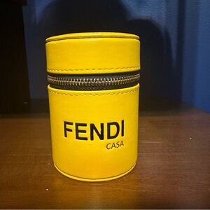GWP Fendi Casa Vibrant Yellow Leather Cylinder